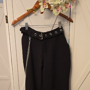 Hot Topic Black Trousers with Chain Detail